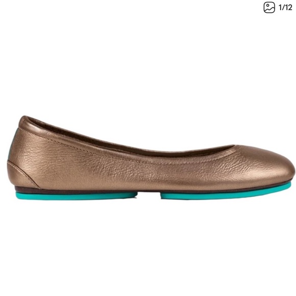 Tieks Metallic Bronze Leather Ballet Flats Shoes Size 8 - Picture 12 of 12